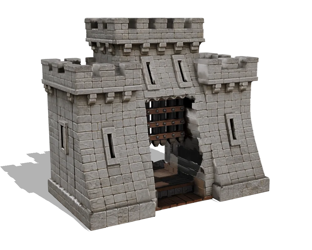 Hitem3D 2.1, Castle gate: Back
