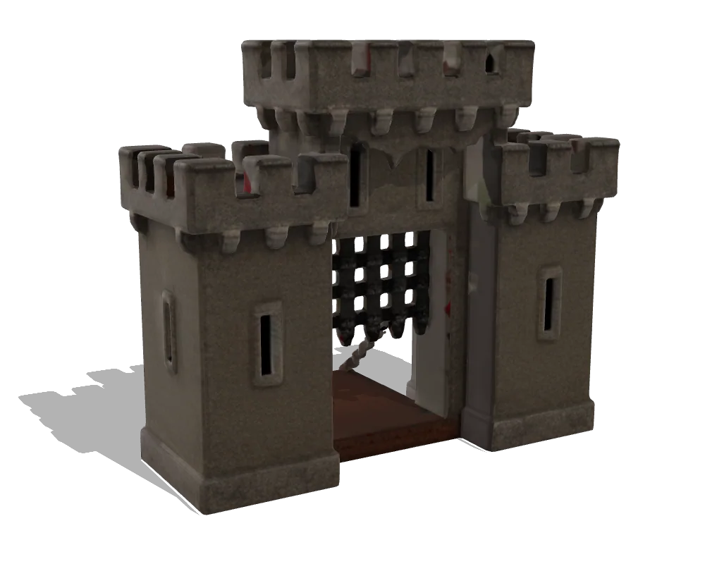Hunyuan3D 2, Castle gate: Back