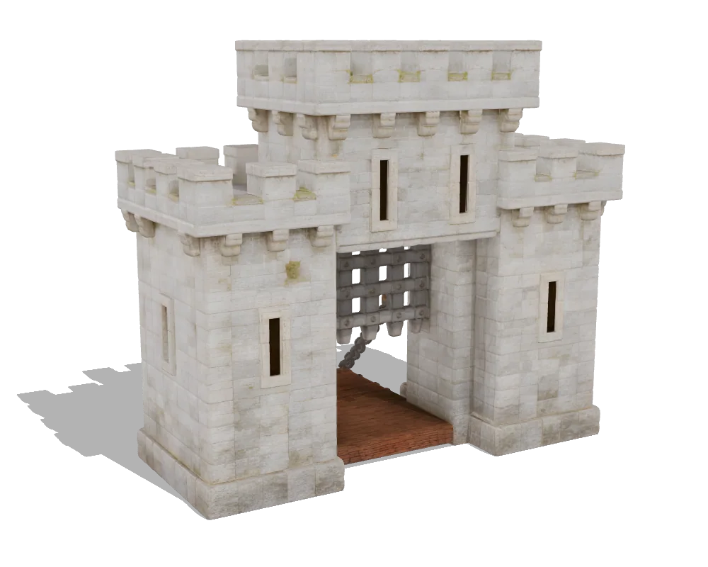 Hunyuan3D 3, Castle gate: Back