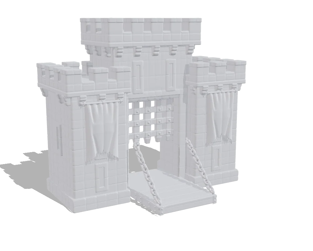 Hunyuan3D 3, Castle gate: Shape only
