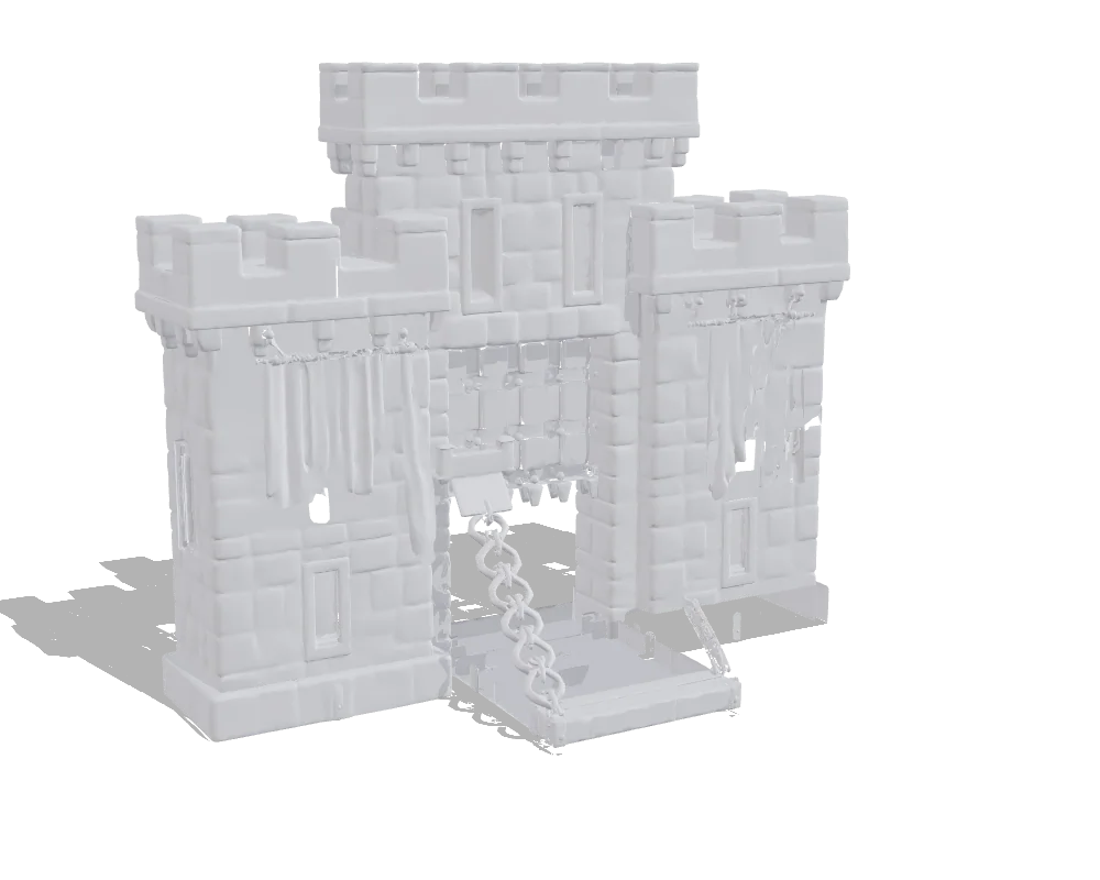 ReconViaGen 0.5, Castle gate: Shape only