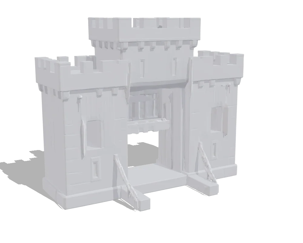 TRELLIS (multi-view), Castle gate: Shape only