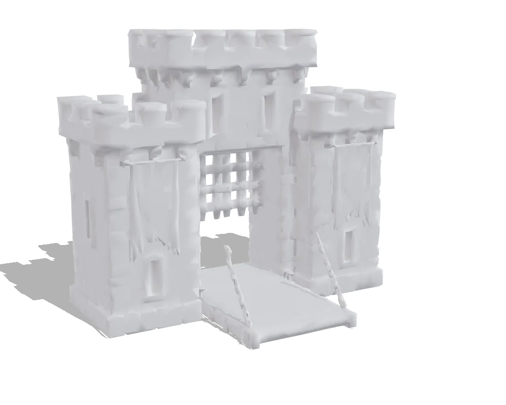 Tripo 3.1, Castle gate: Shape only