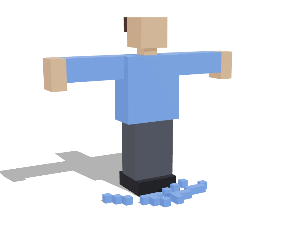 T-posed character: The block-out