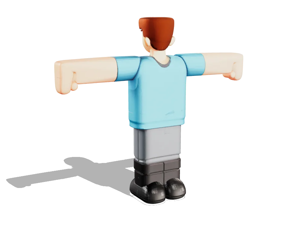 Hitem3D 2.1, T-posed character: Back