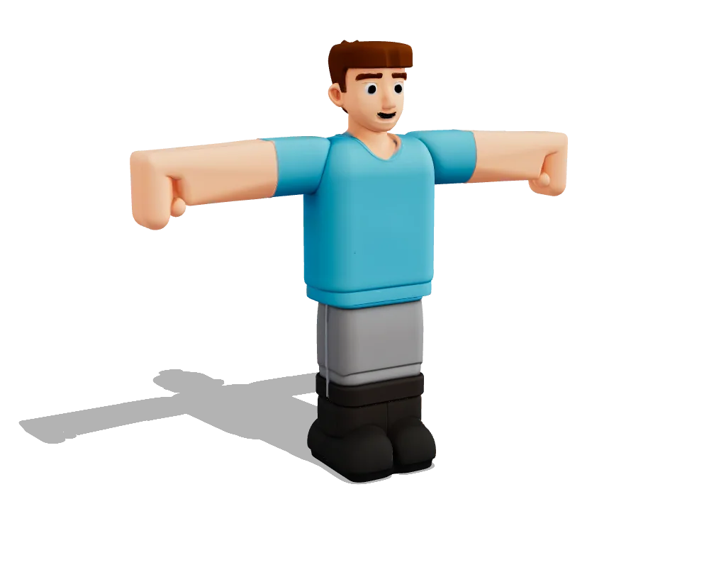 Hunyuan3D 3.1 Pro: T-posed character