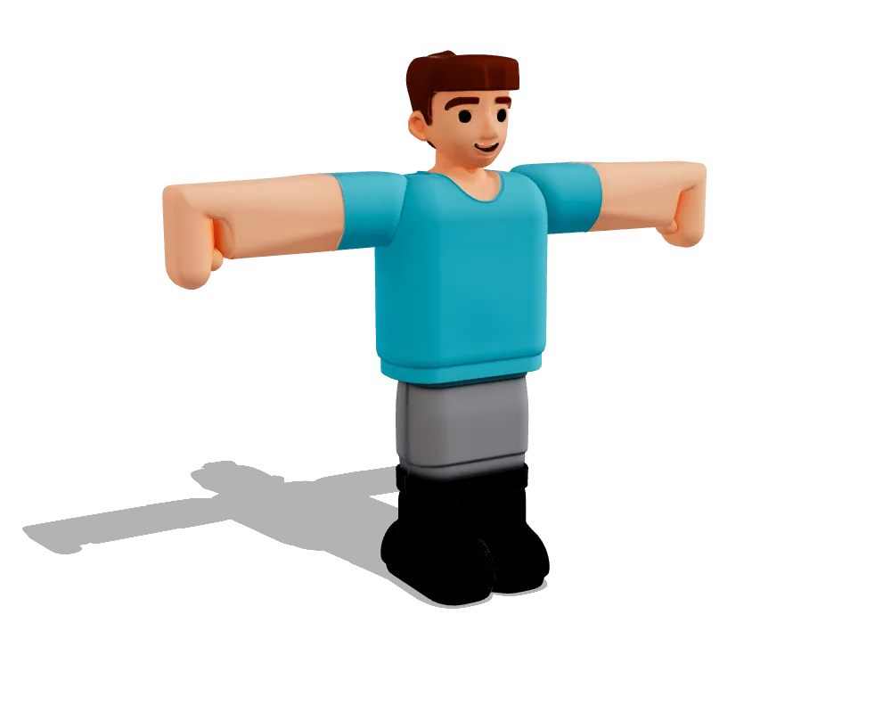 Hunyuan3D 3: T-posed character