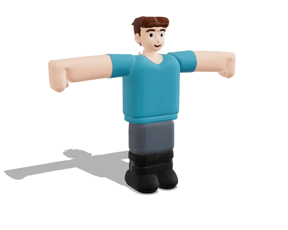 Meshy-7: T-posed character