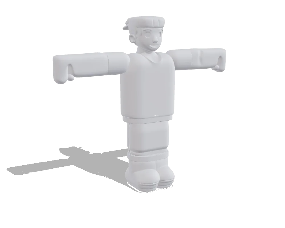 ReconViaGen 0.5, T-posed character: Shape only