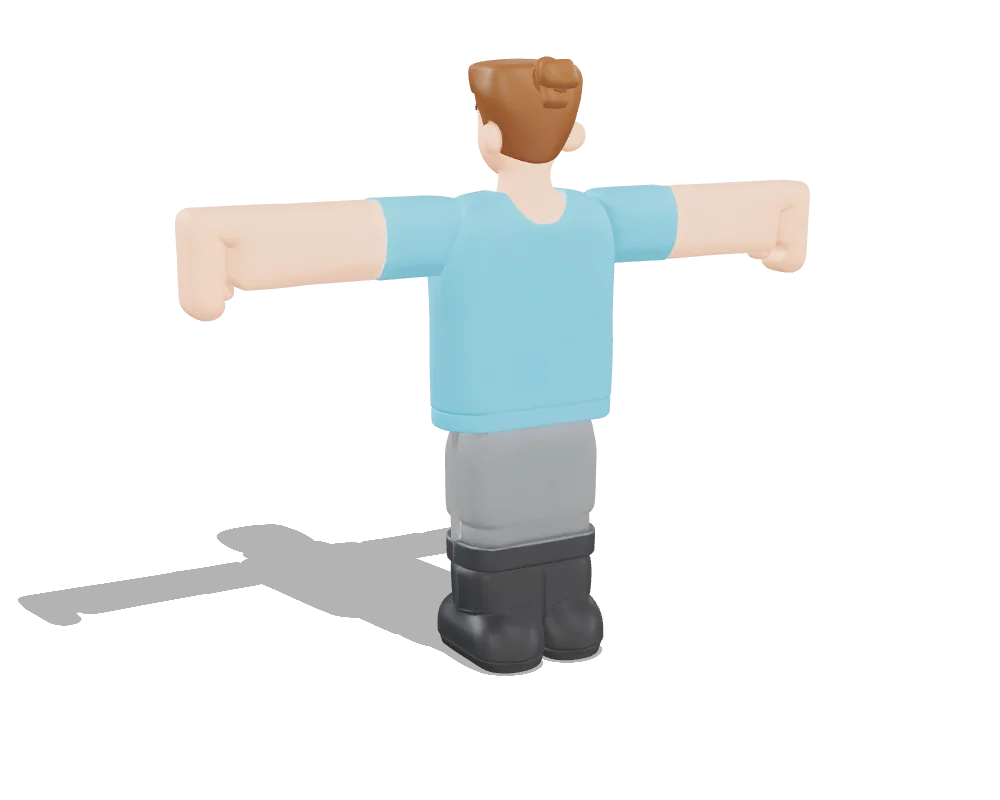 Rodin Gen-2.5, T-posed character: Back