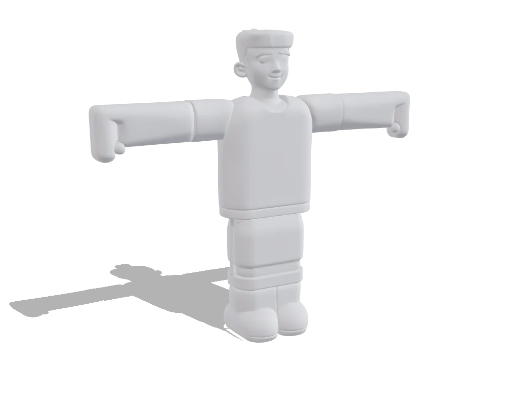 Rodin Gen-2.5, T-posed character: Shape only