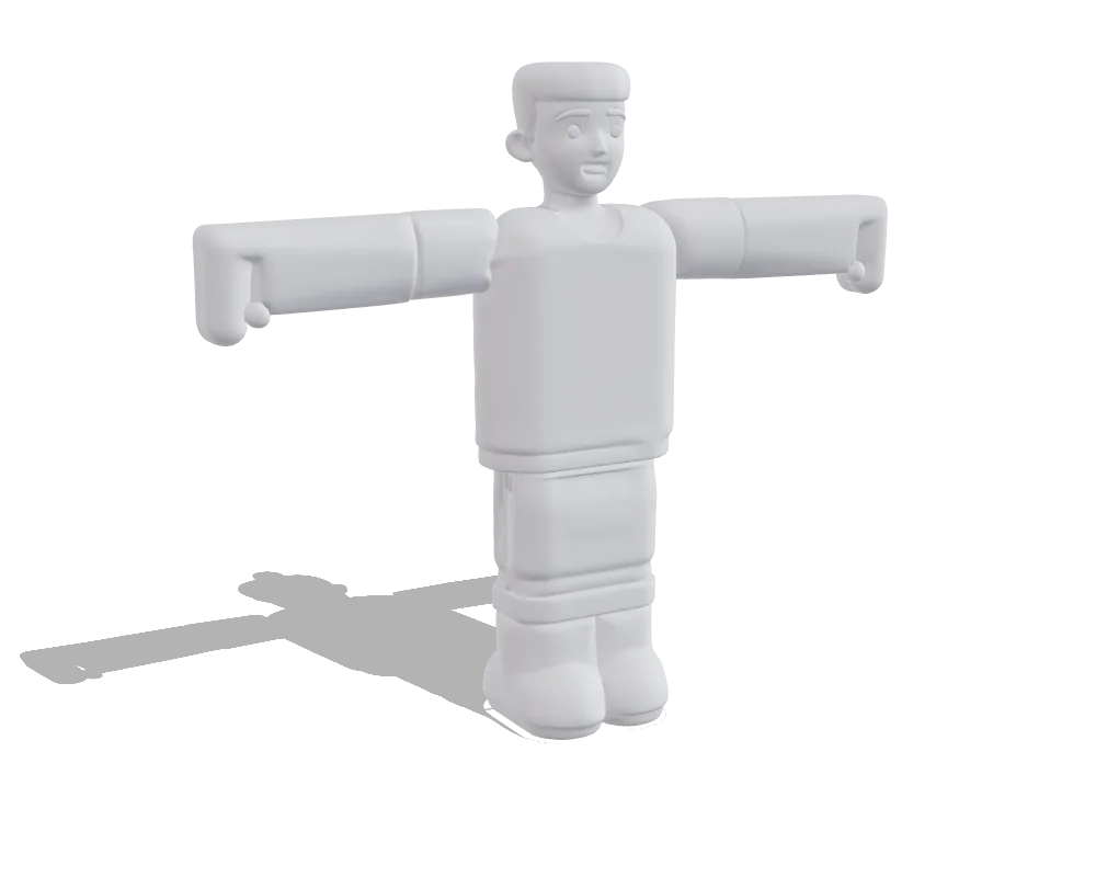 Rodin Gen-2, T-posed character: Shape only