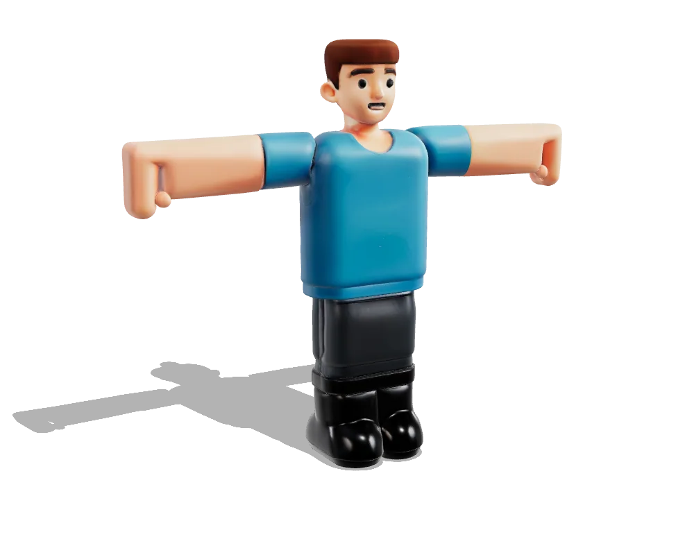 Rodin Gen-2: T-posed character