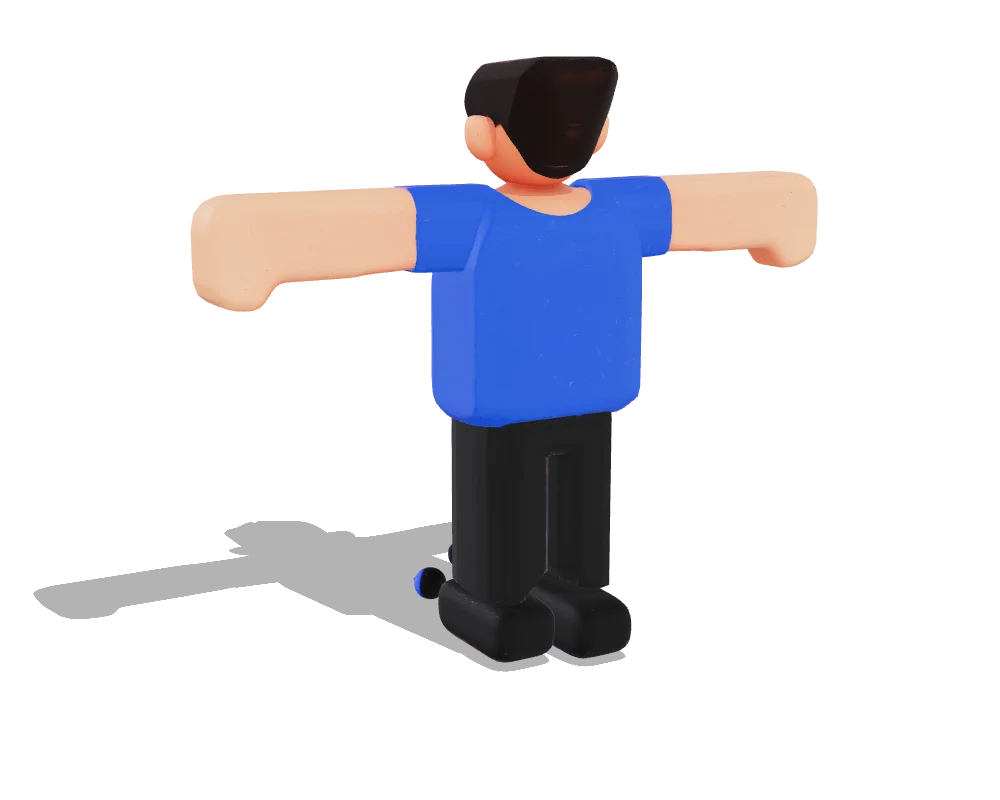 TRELLIS 2, T-posed character: Back
