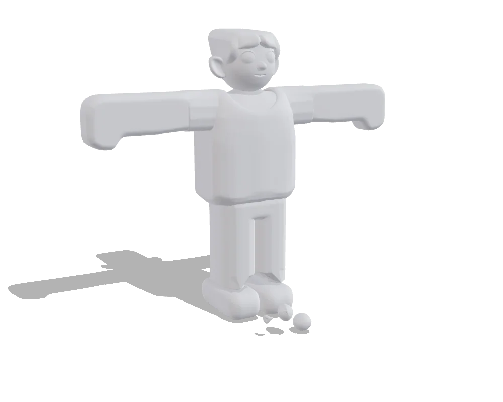 TRELLIS 2, T-posed character: Shape only