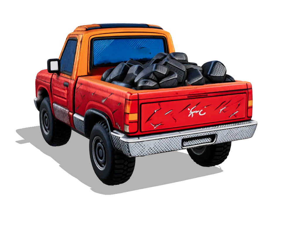 Hitem3D 2.1, Pickup truck: Back