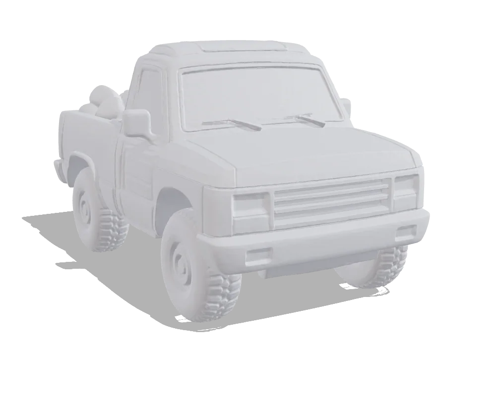 Hitem3D 2.1, Pickup truck: Shape only