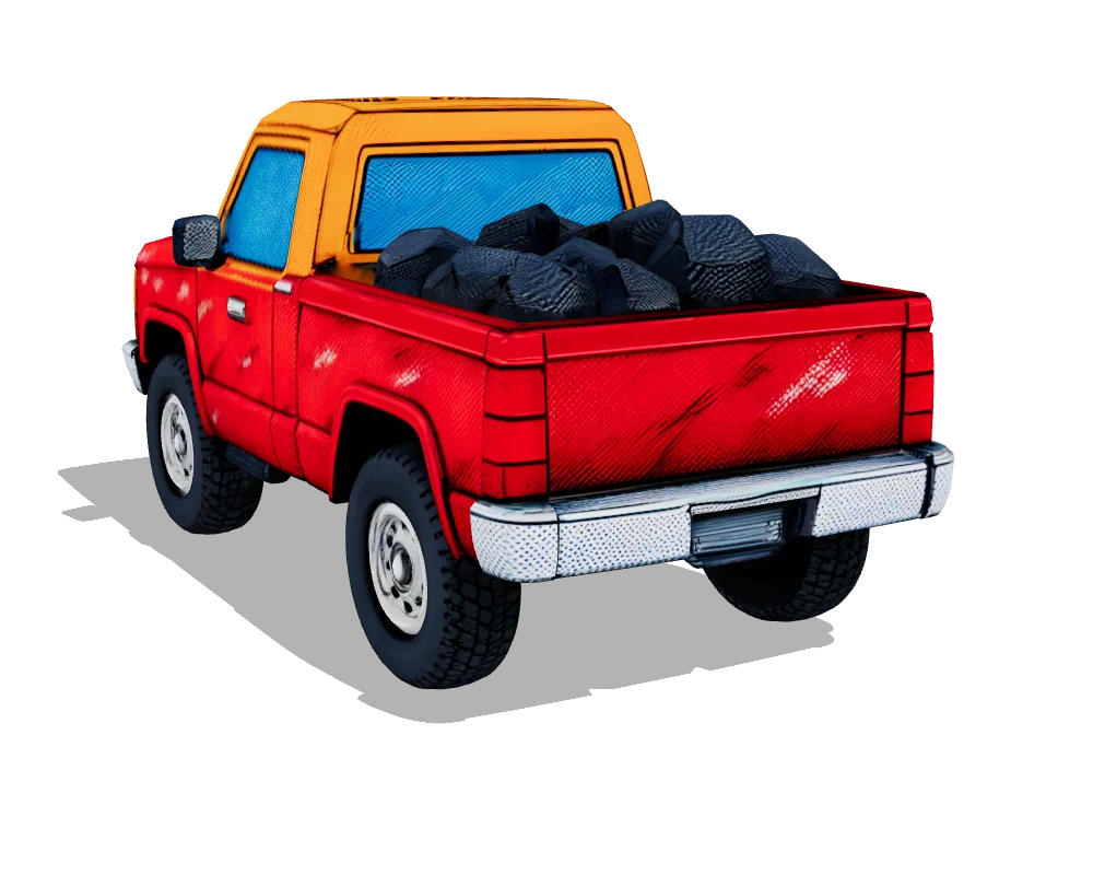 Hunyuan3D 3.1 Pro, Pickup truck: Back