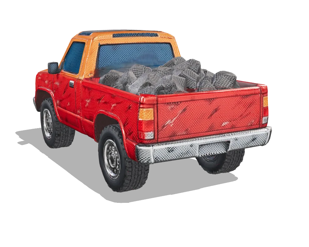 Meshy-7, Pickup truck: Back
