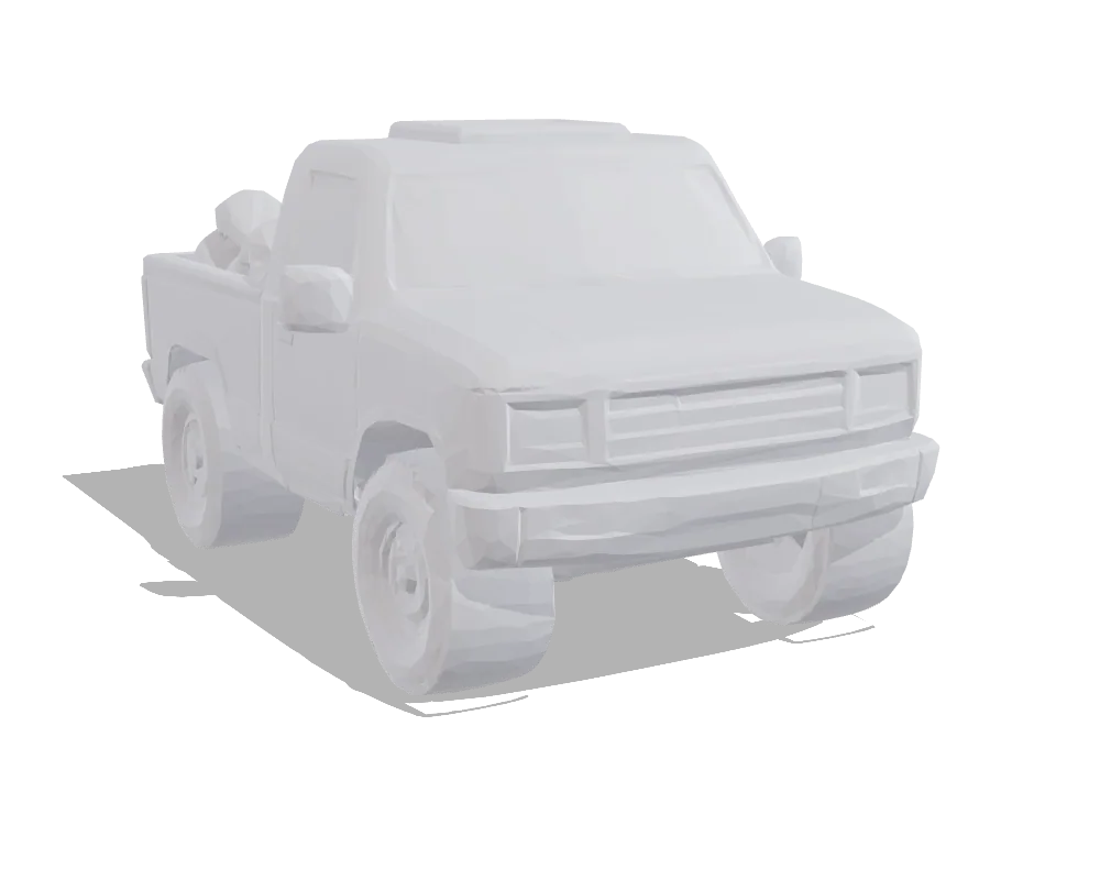 TRELLIS (multi-view), Pickup truck: Shape only